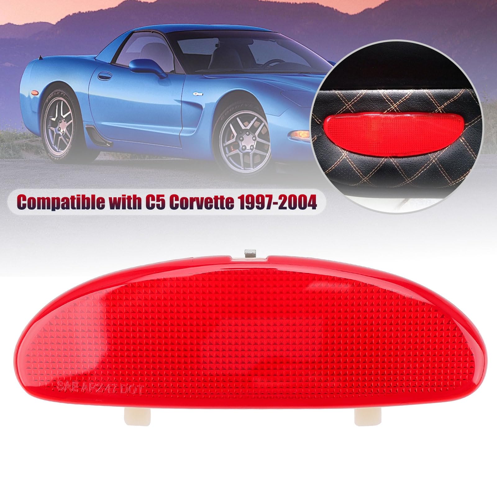 DERI reflector close-up showing ABS texture and durable finish for long life