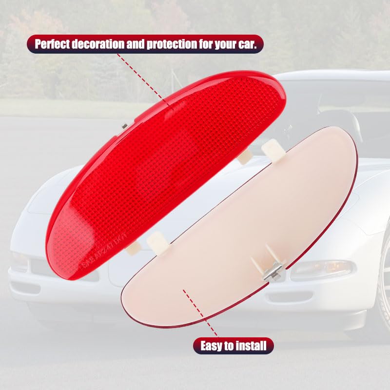 DERI reflector on open Corvette door highlighting improved interior visibility