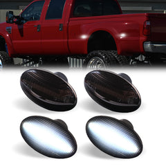 DERMOKA front view smoked LED side marker showcasing fit and style benefit