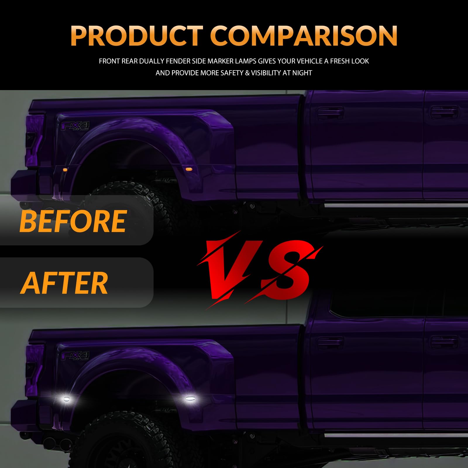 DERMOKA installed on passenger-side fender illustrating clean OEM fitment