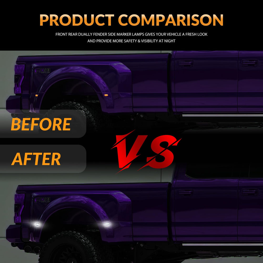 DERMOKA installed on passenger-side fender illustrating clean OEM fitment