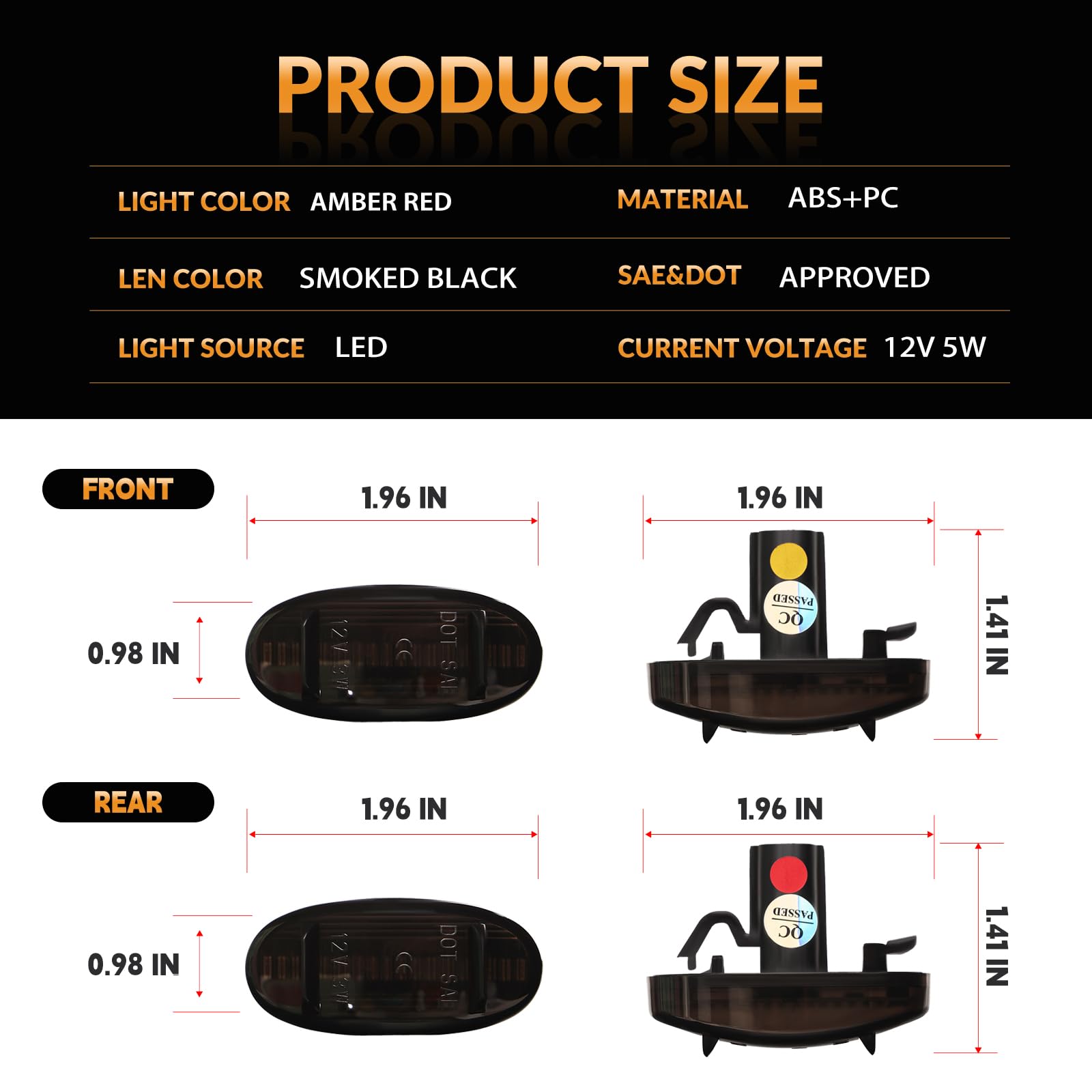 DERMOKA smoked lens texture and seal demonstrating weather resistance
