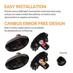 DERMOKA side marker installed on dually truck illustrating direct-fit upgrade