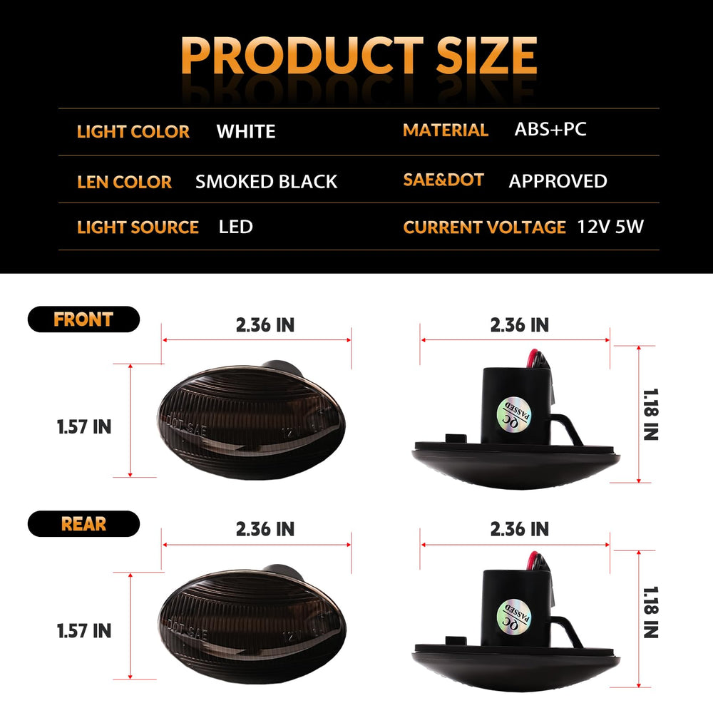 DERMOKA side marker beside ruler showing compact size and direct fit benefit
