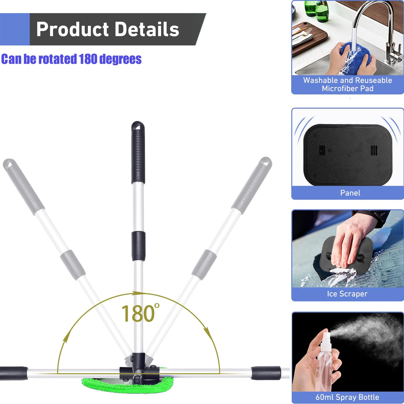 desin pivoting head contact detail ensuring full glass contact