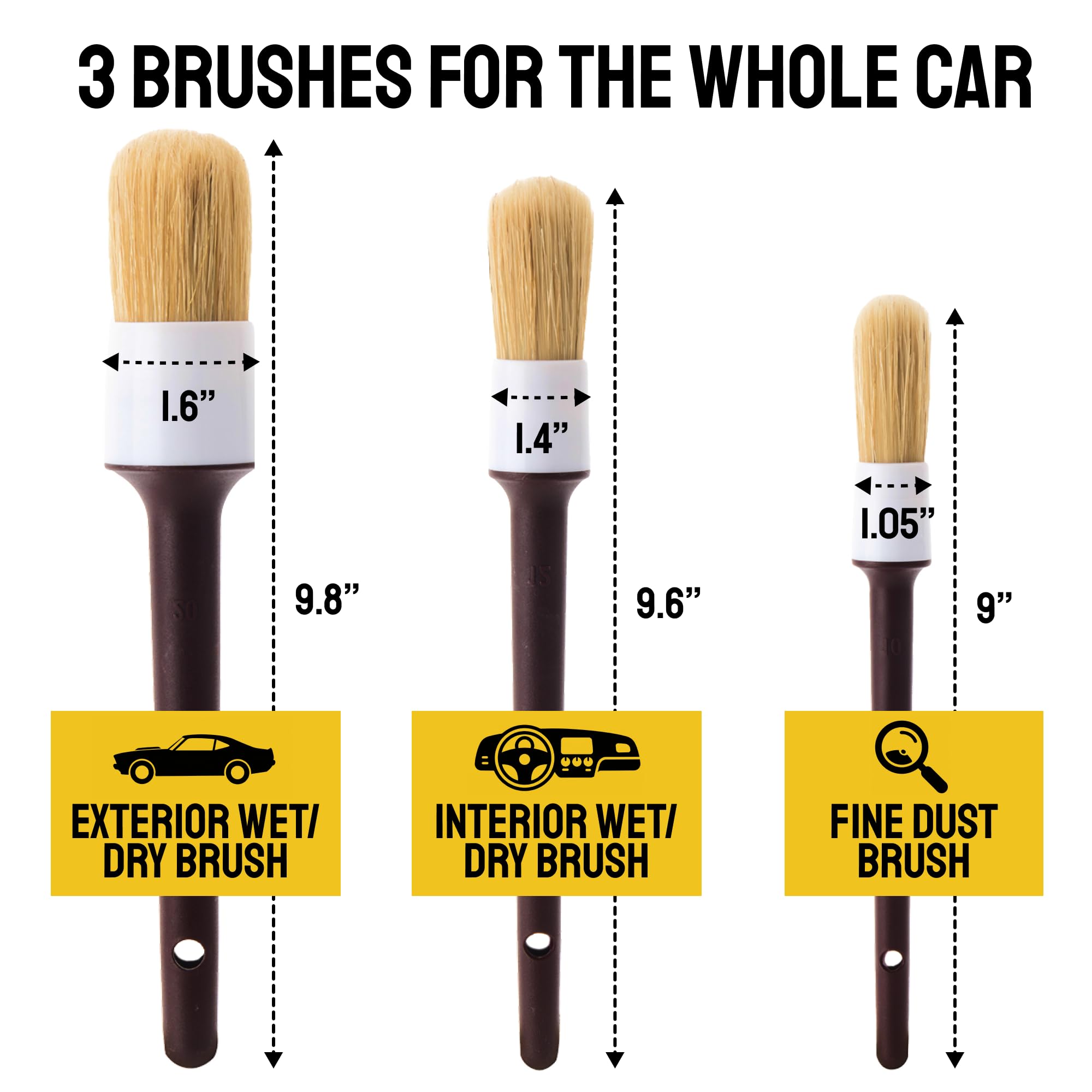 Detail Dudes brush in use cleaning AC vent for precise dust removal
