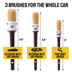 Detail Dudes brush in use cleaning AC vent for precise dust removal