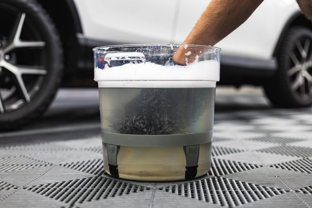Detail Factory installed in a 5-gallon bucket showing secure fit and function