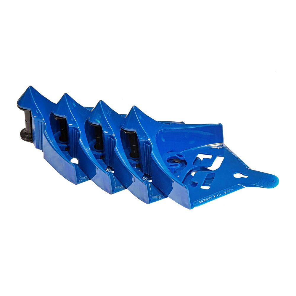 DETAIL GUARDZ front pack in blue showing four hose guides and labeling, organizes tools