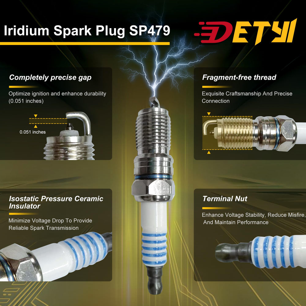 DETYI coil boot detail illustrating secure fit and improved connection reliability