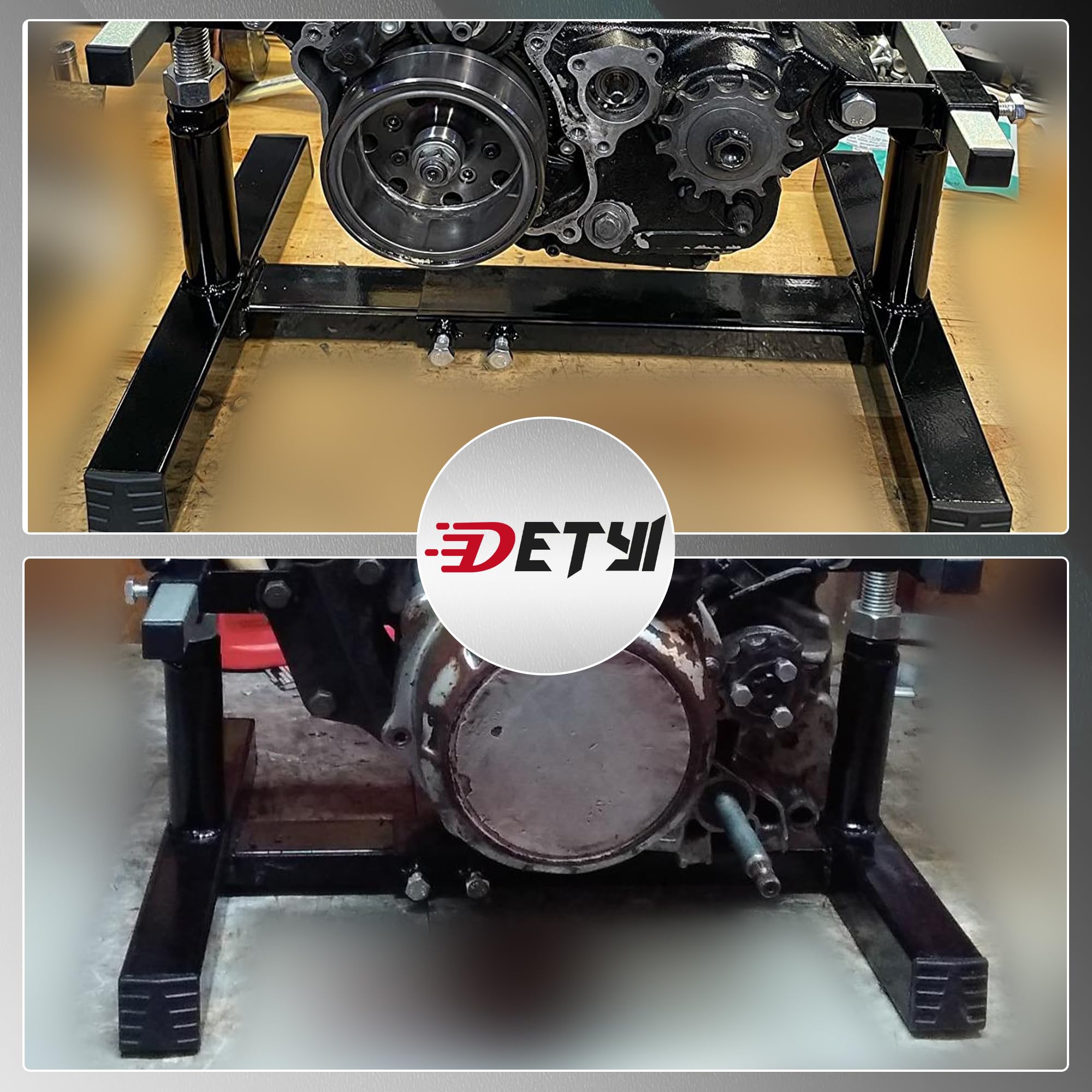 DETYI in garage lifestyle setup with tools showing workshop readiness and convenience