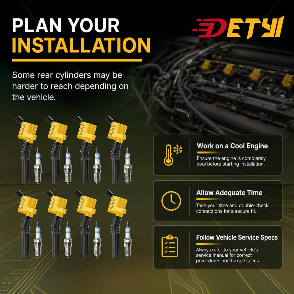 DETYI technician installing kit in garage showing easy, time-saving installation