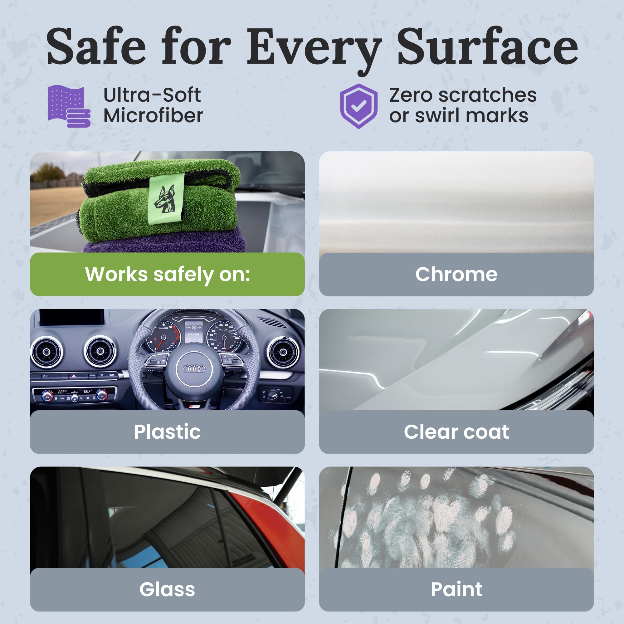 Devil Dog Microfiber drying a truck roof for quicker, streak-free results