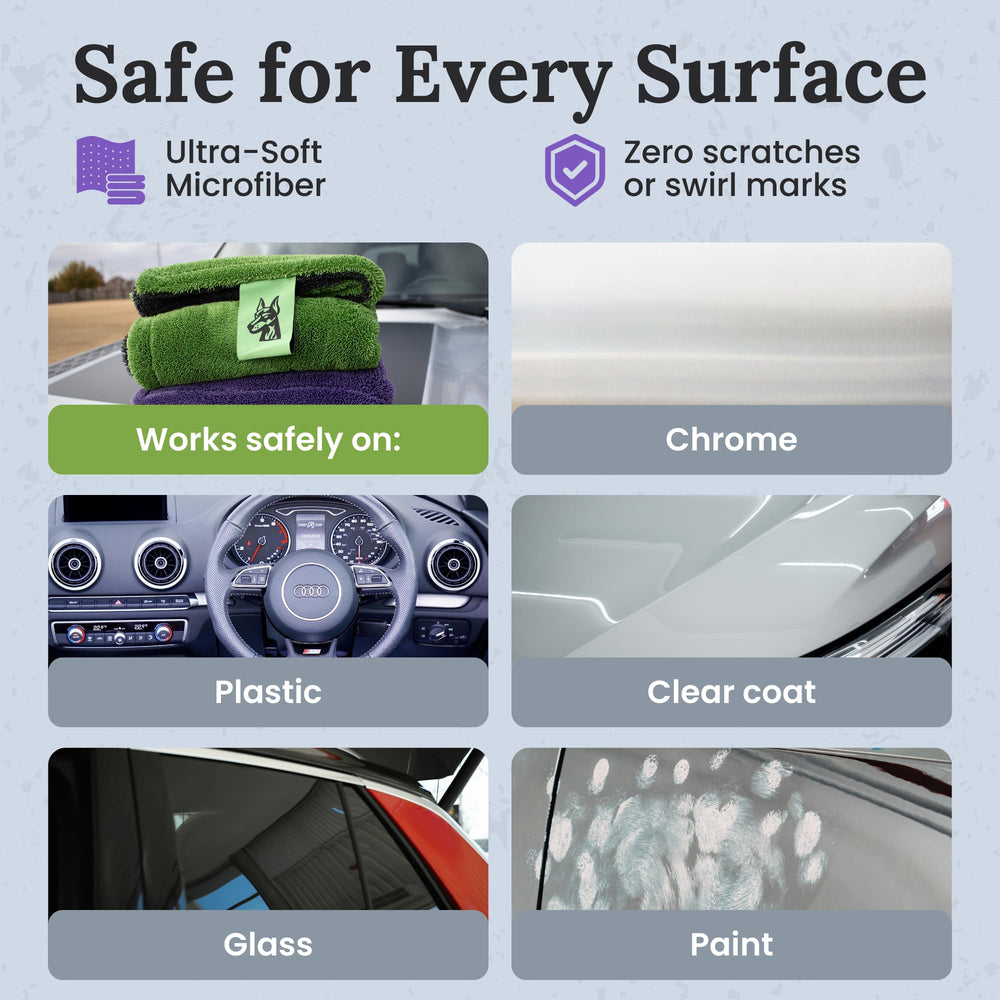 Devil Dog Microfiber drying a truck roof for quicker, streak-free results