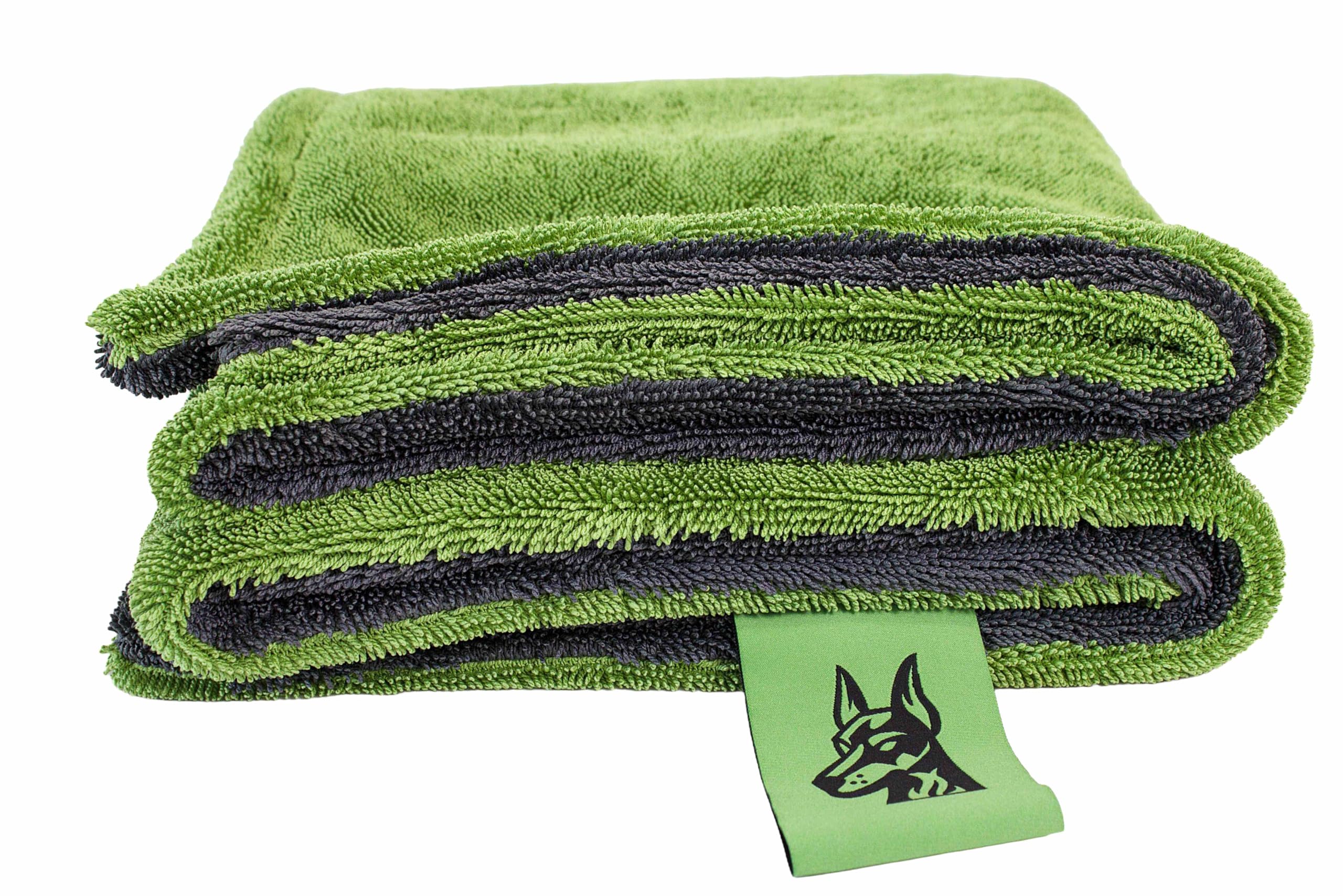 Devil Dog Microfiber soaked with water to show high absorbency
