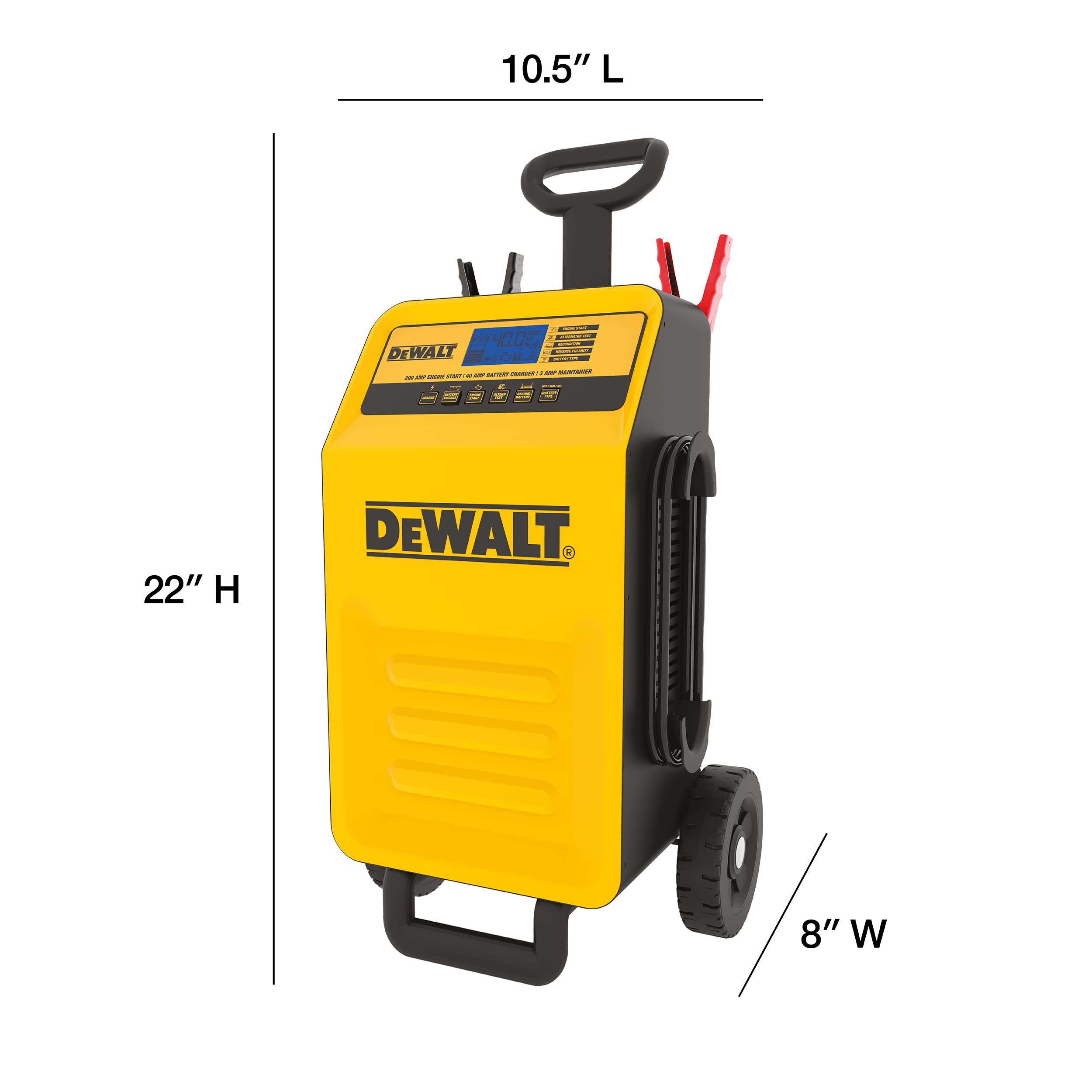 DeWalt heavy-duty clamps and cables detail providing secure connections