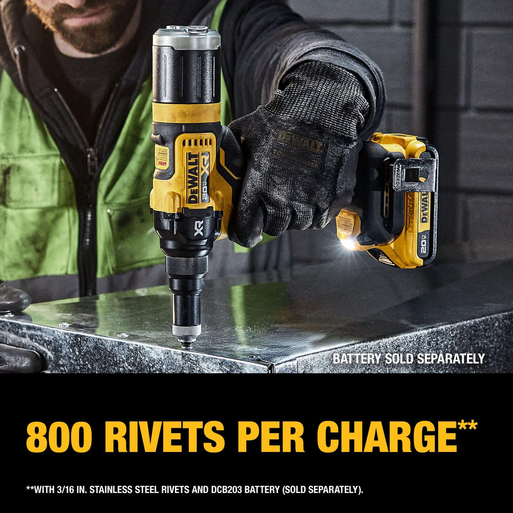 DEWALT DCF403B LED work light in use improving visibility in dark gaps