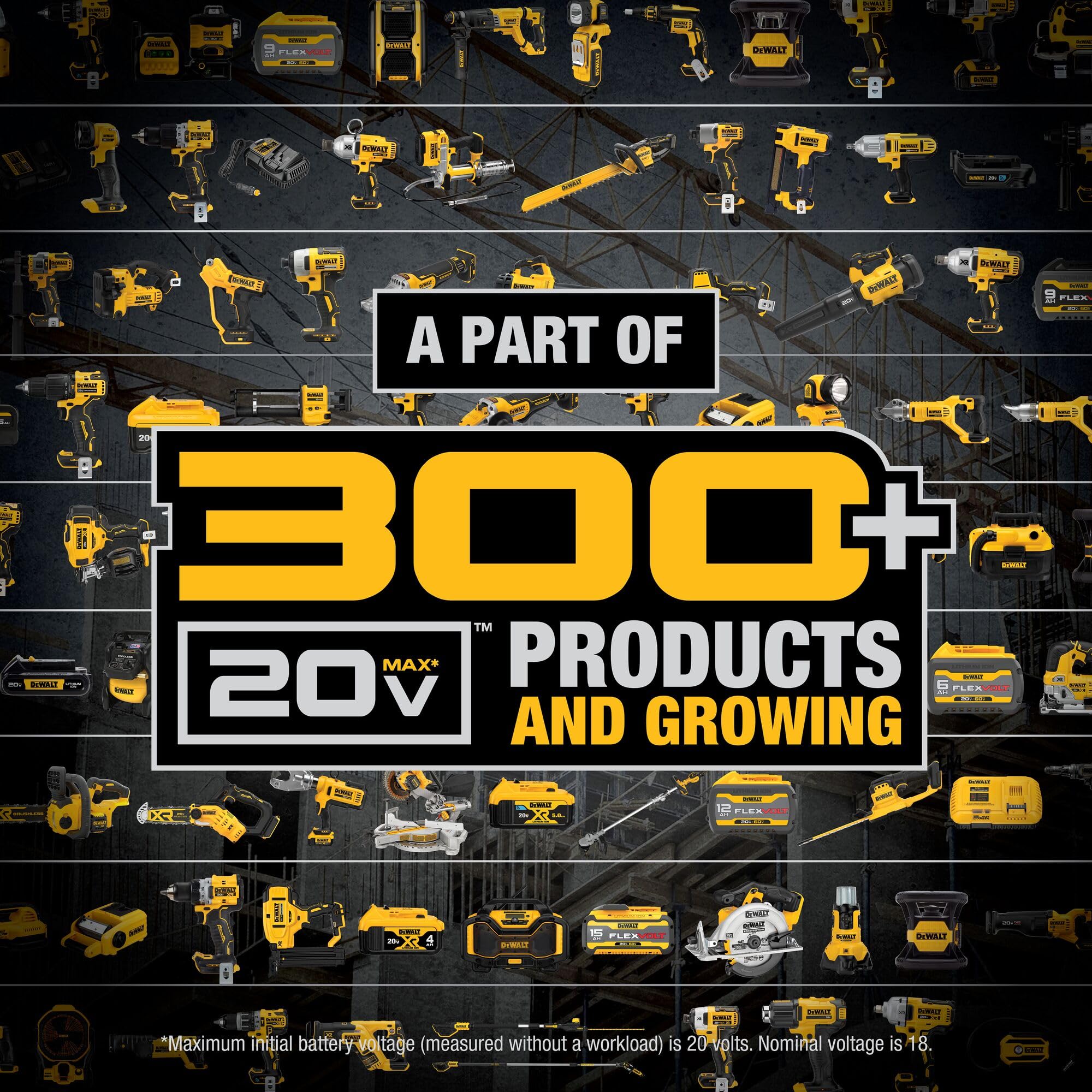 DEWALT DCF403B on-board nose piece storage for organized fastener access
