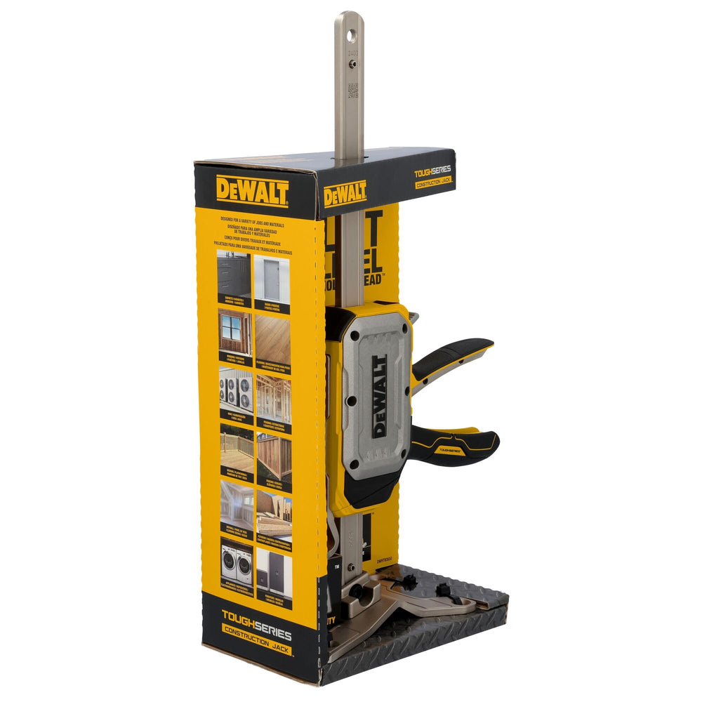 DEWALT close-up of slim base enabling access under low-clearance materials