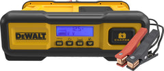 DEWALT front panel showing controls and robust housing, reliable workshop charging