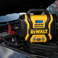 DEWALT DXAEPS14 AC inverter and USB ports powering devices and small electronics