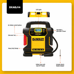 DEWALT DXAEPS14 digital inflator gauge close-up for precise, auto-stop inflation