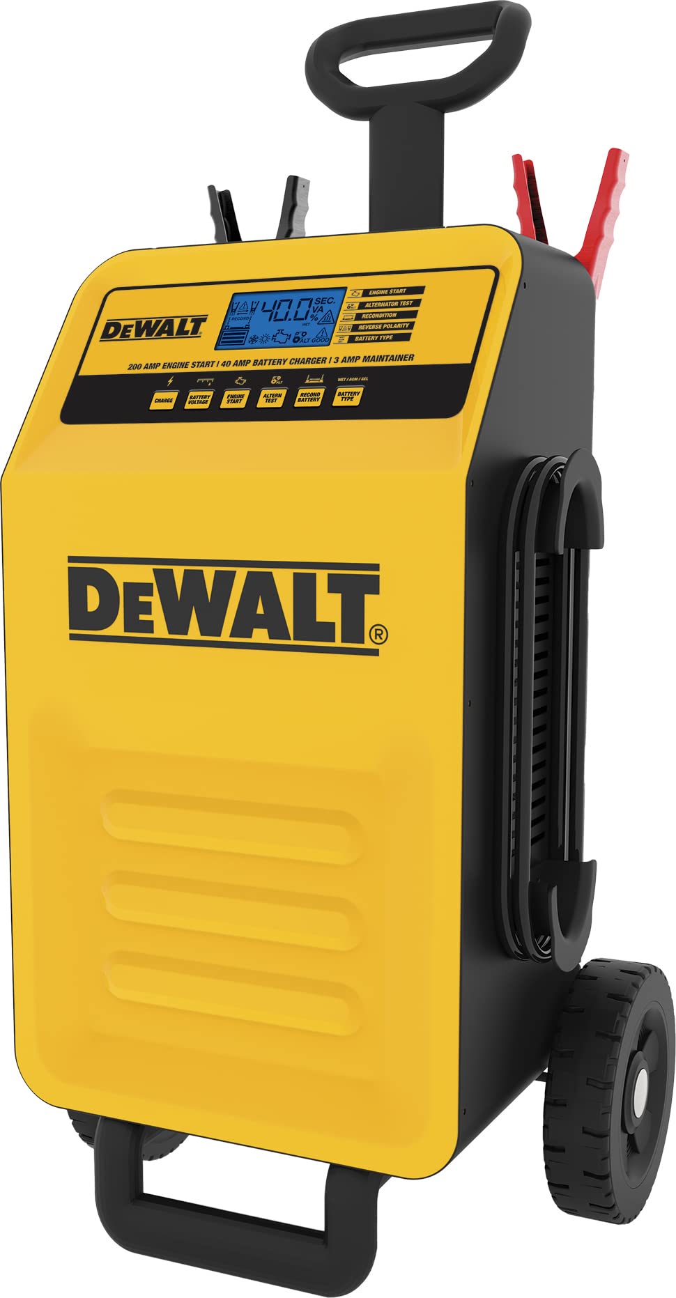 DeWalt DXAEC200 front view showing controls and portability benefits