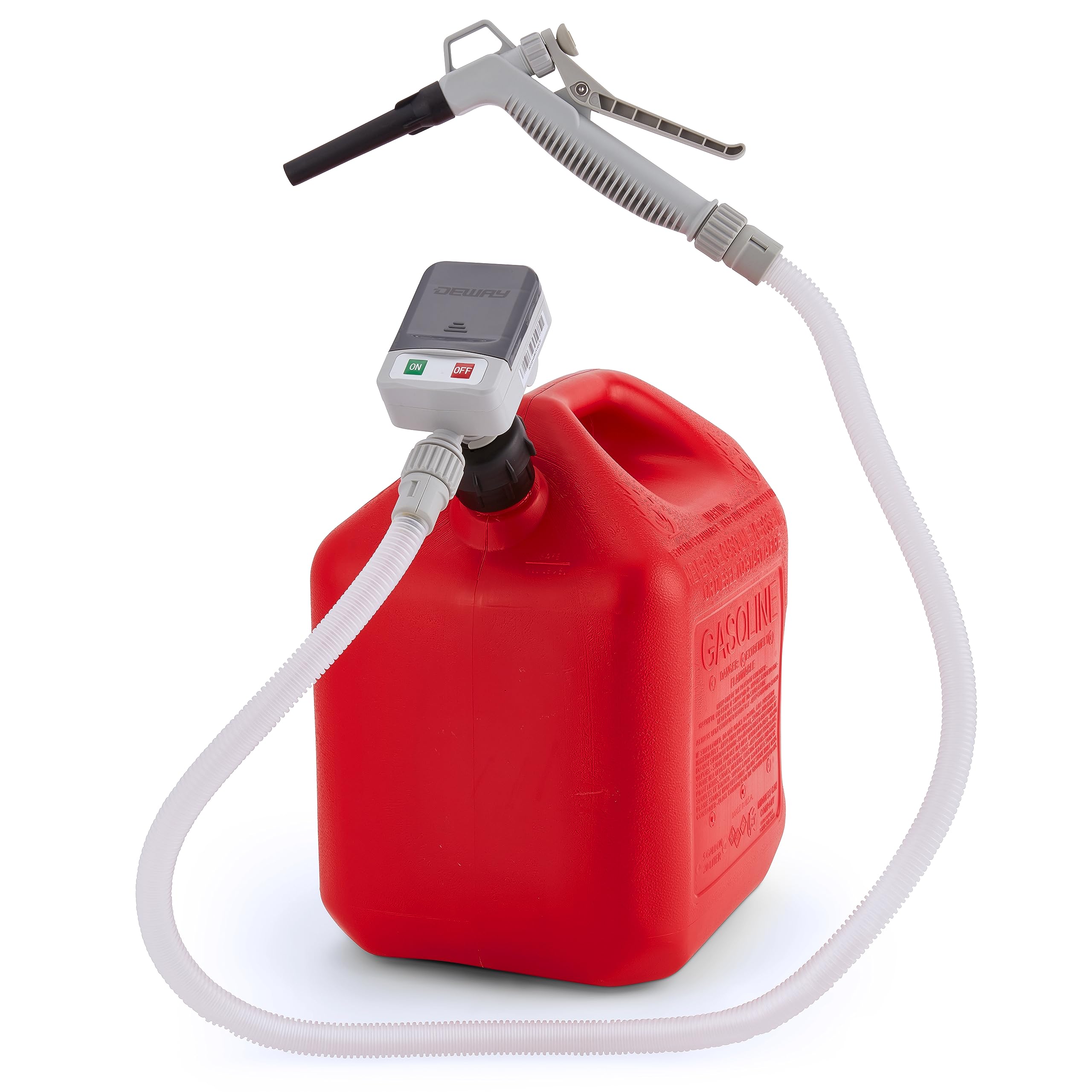 DEWAY front view of transfer pump showing compact design and portability