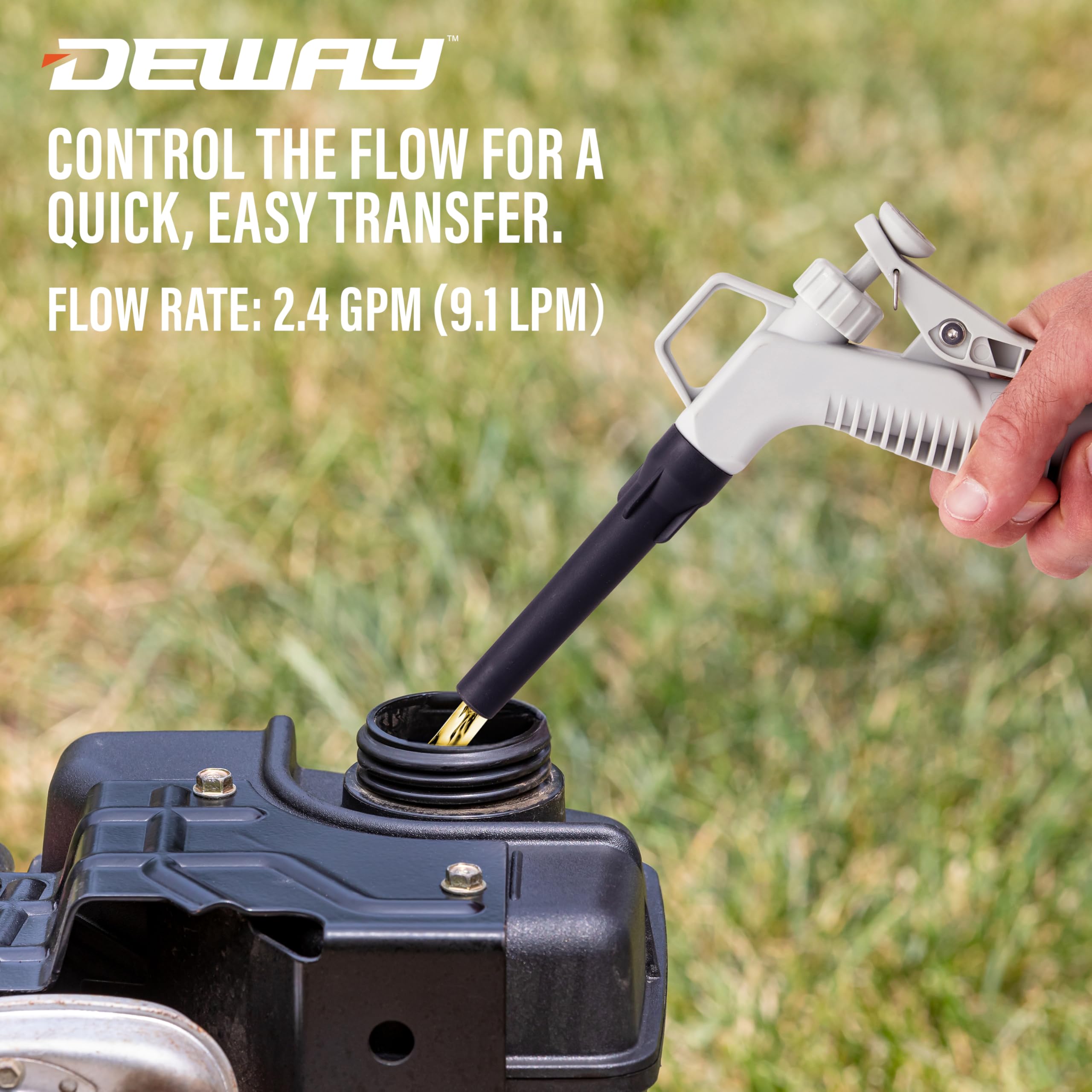 DEWAY pump in a workshop refueling equipment showing practical utility