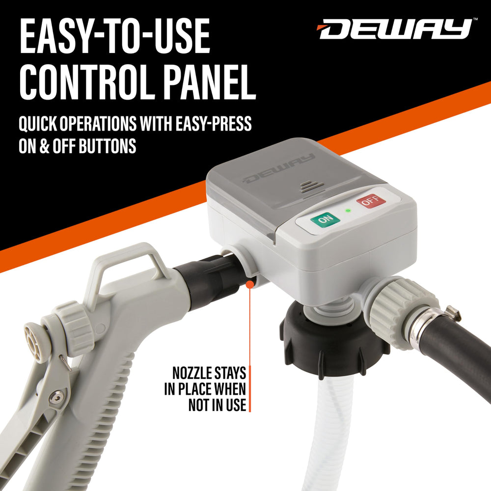 DEWAY nozzle tip with storage cap showing safe sealed storage