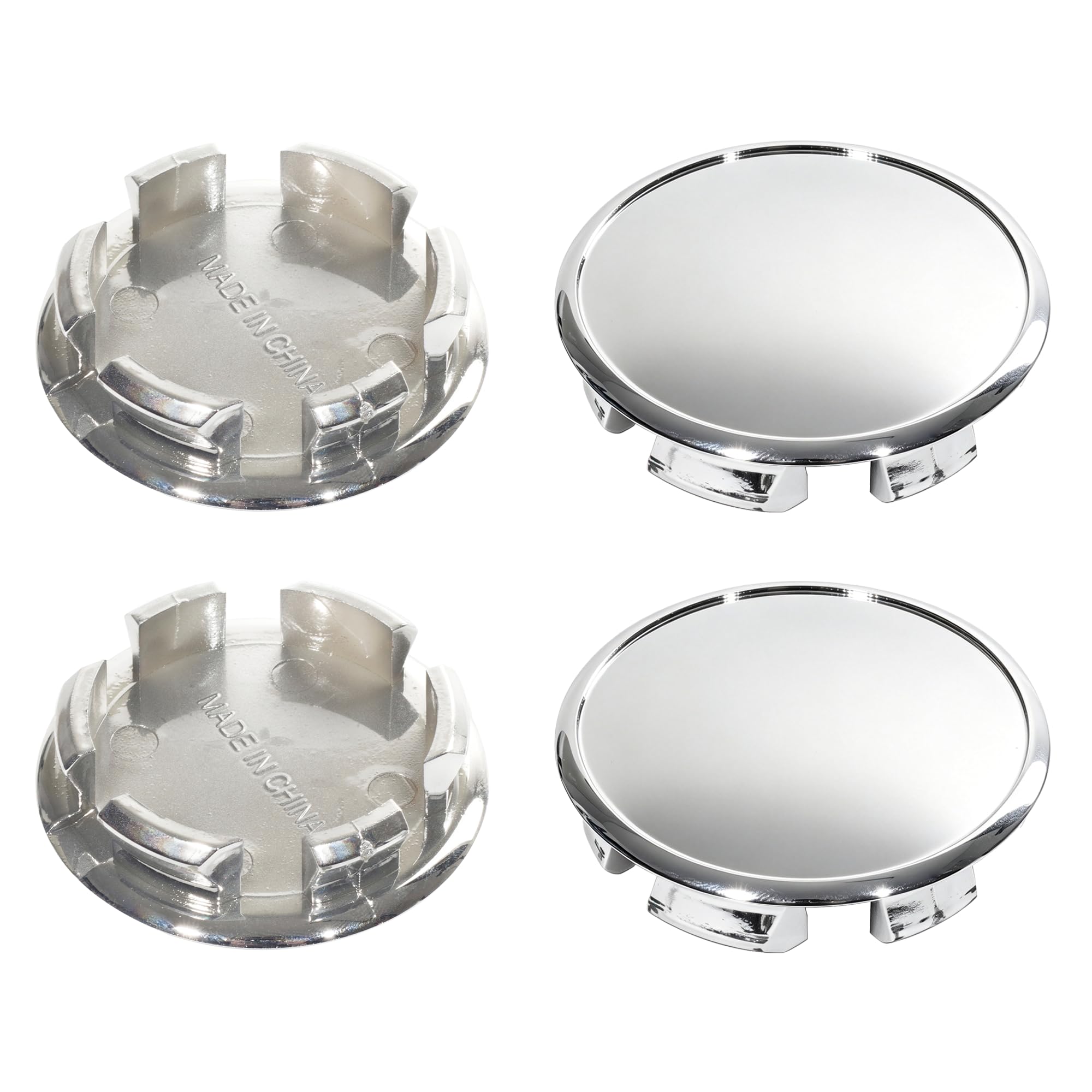 DewFlew front view chrome center cap showing polished look and fit benefit