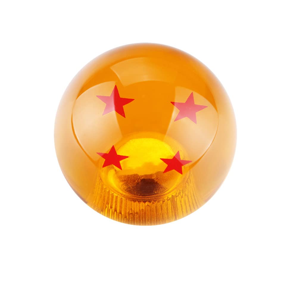DEWHEL front view of acrylic 4-star dragon shift knob showing fit and finish