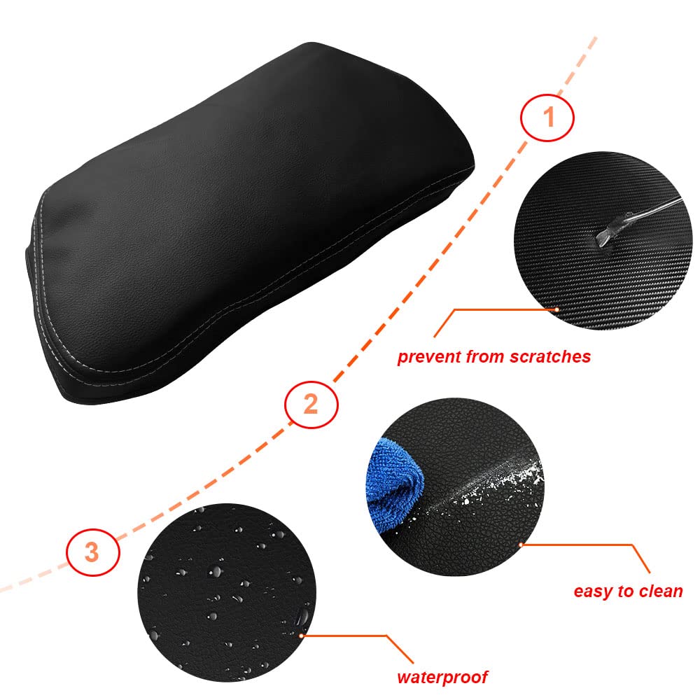 DEYTOP PU leather texture detail showing anti-scratch finish and easy cleaning