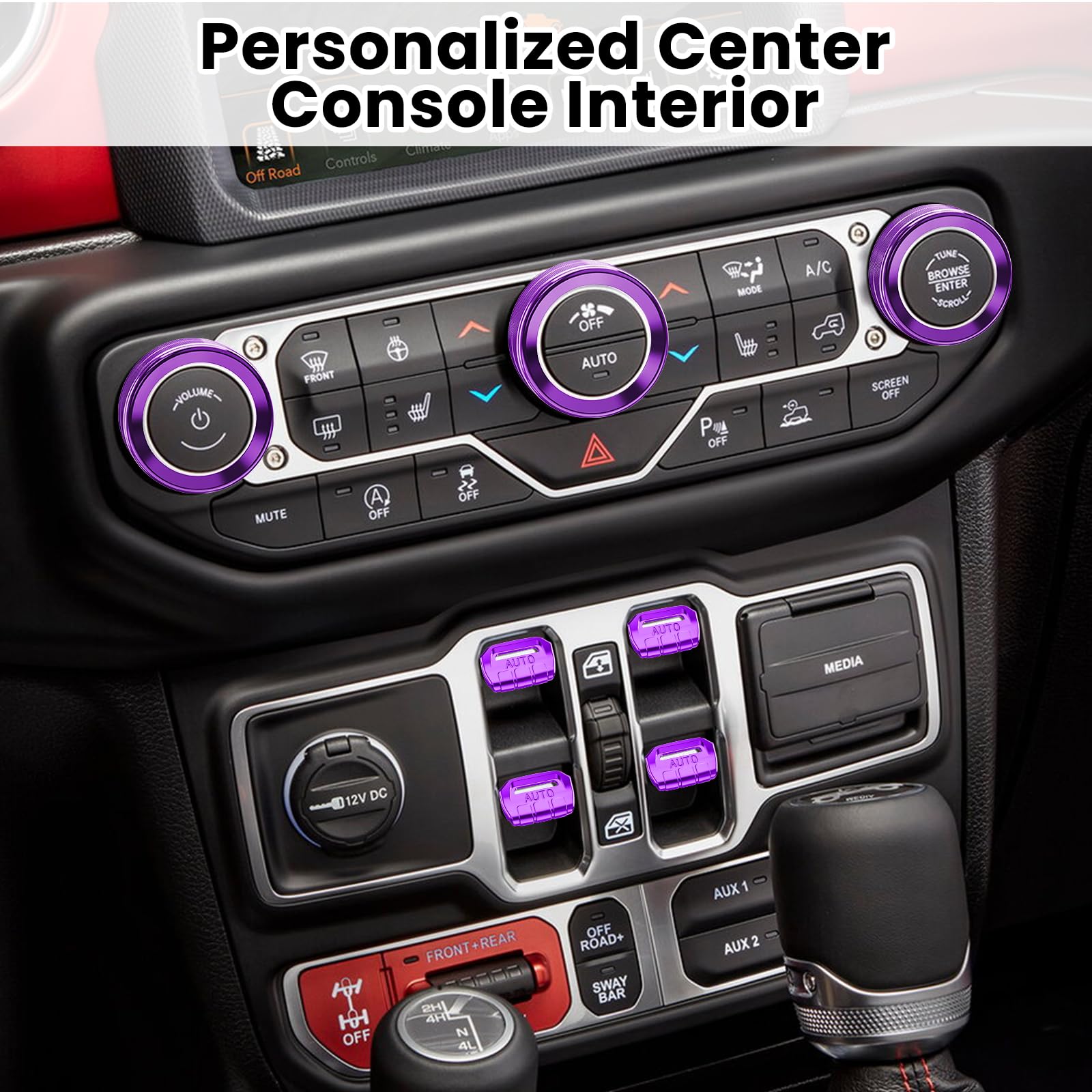 DIAMOOKY installed on Wrangler center console for neat protection
