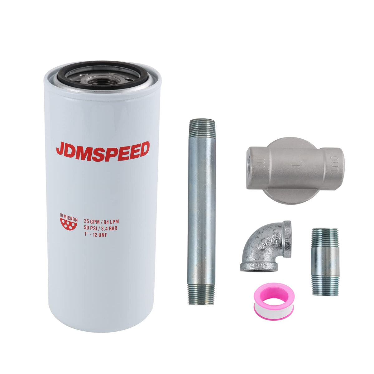 DICMIC front view of full filter kit showing components and quick replacement benefit