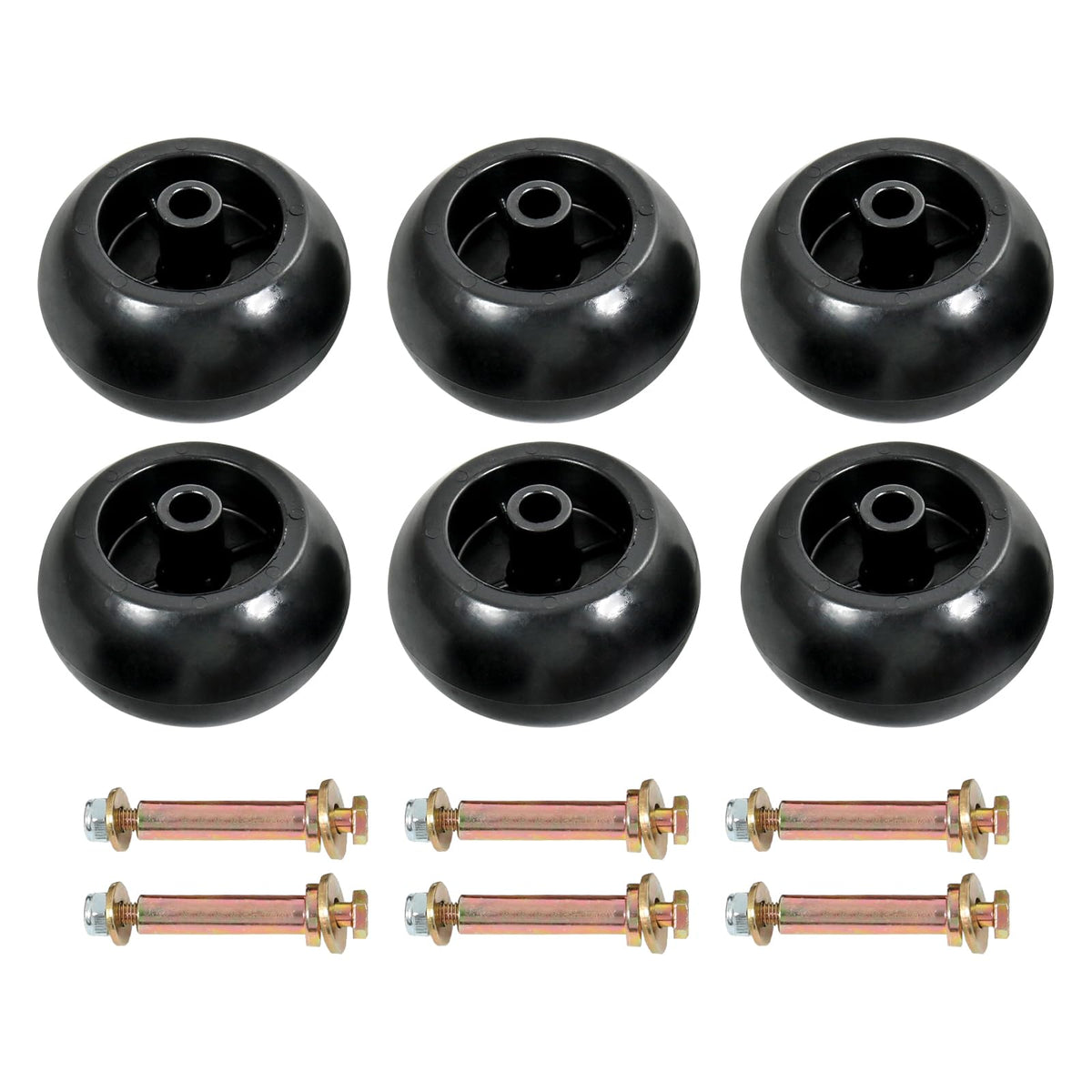 DICMIC front view of six wheel kit showing complete set and fitment benefit