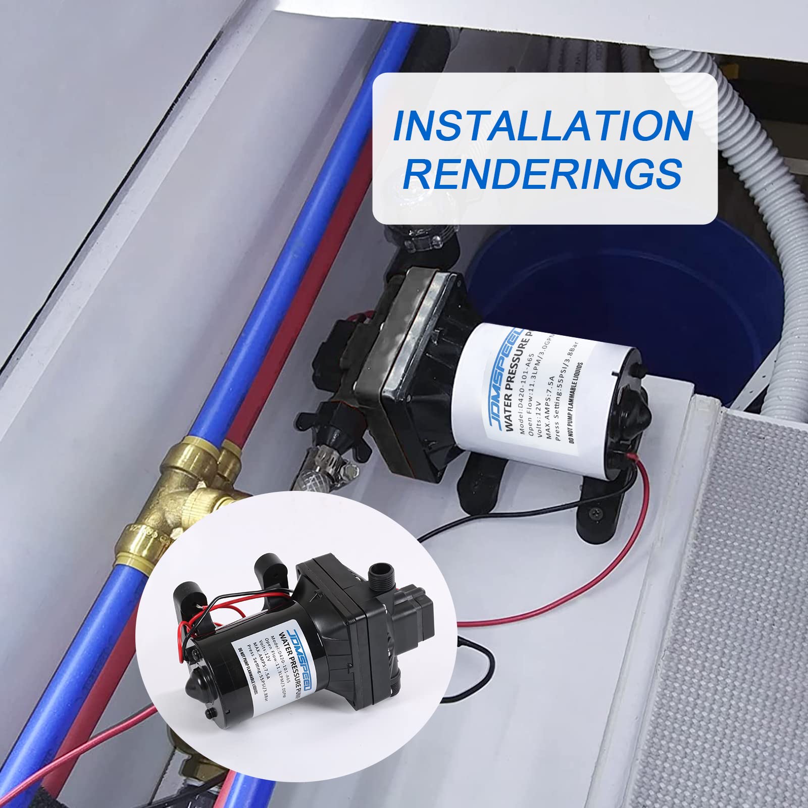DICMIC pump supplying water to sink demonstrating reliable steady flow in use