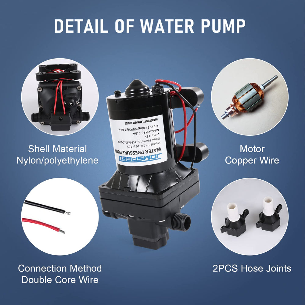 DICMIC pump label and specs plate visible for identification and correct wiring
