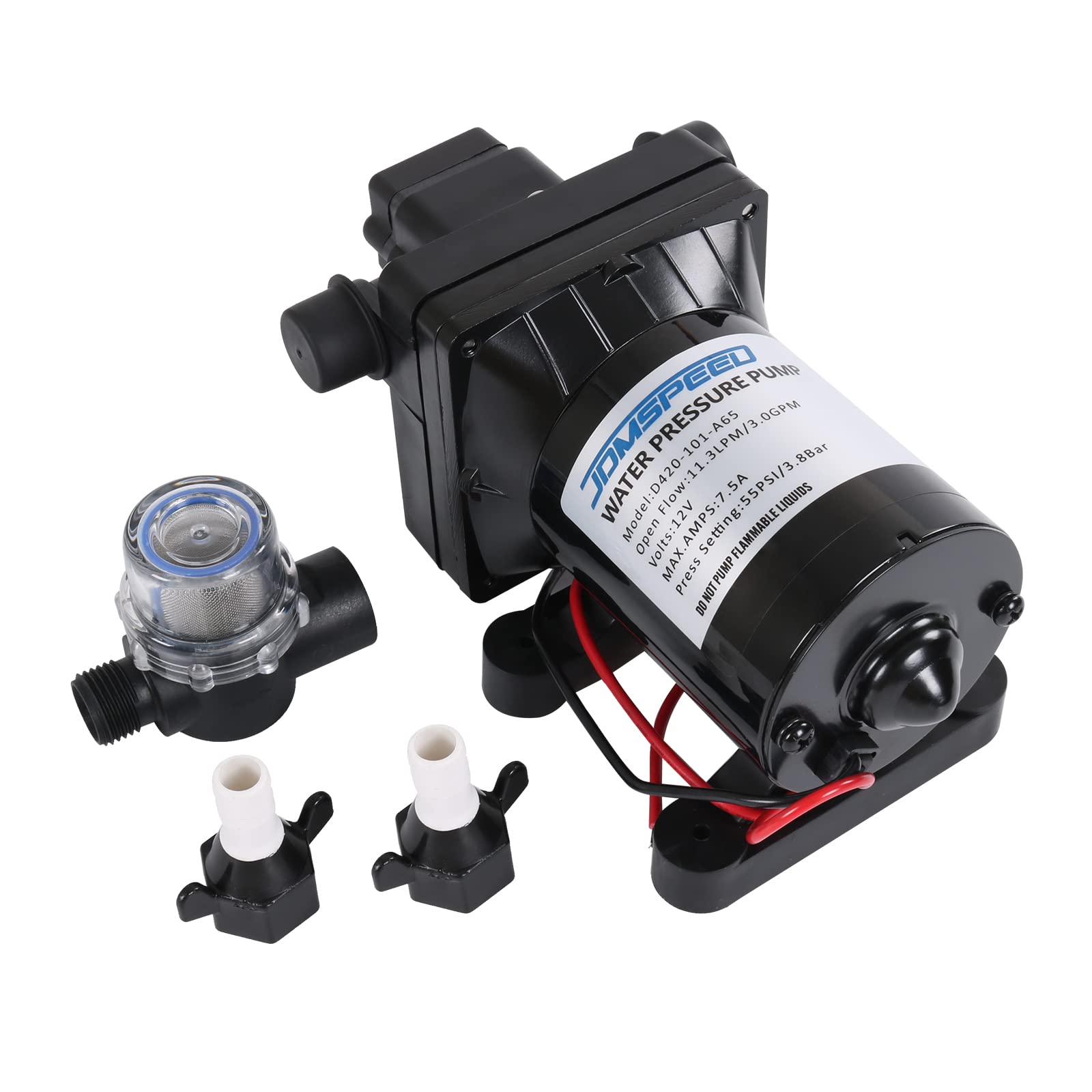 DICMIC pump front view showing compact housing and mounting points for easy installation
