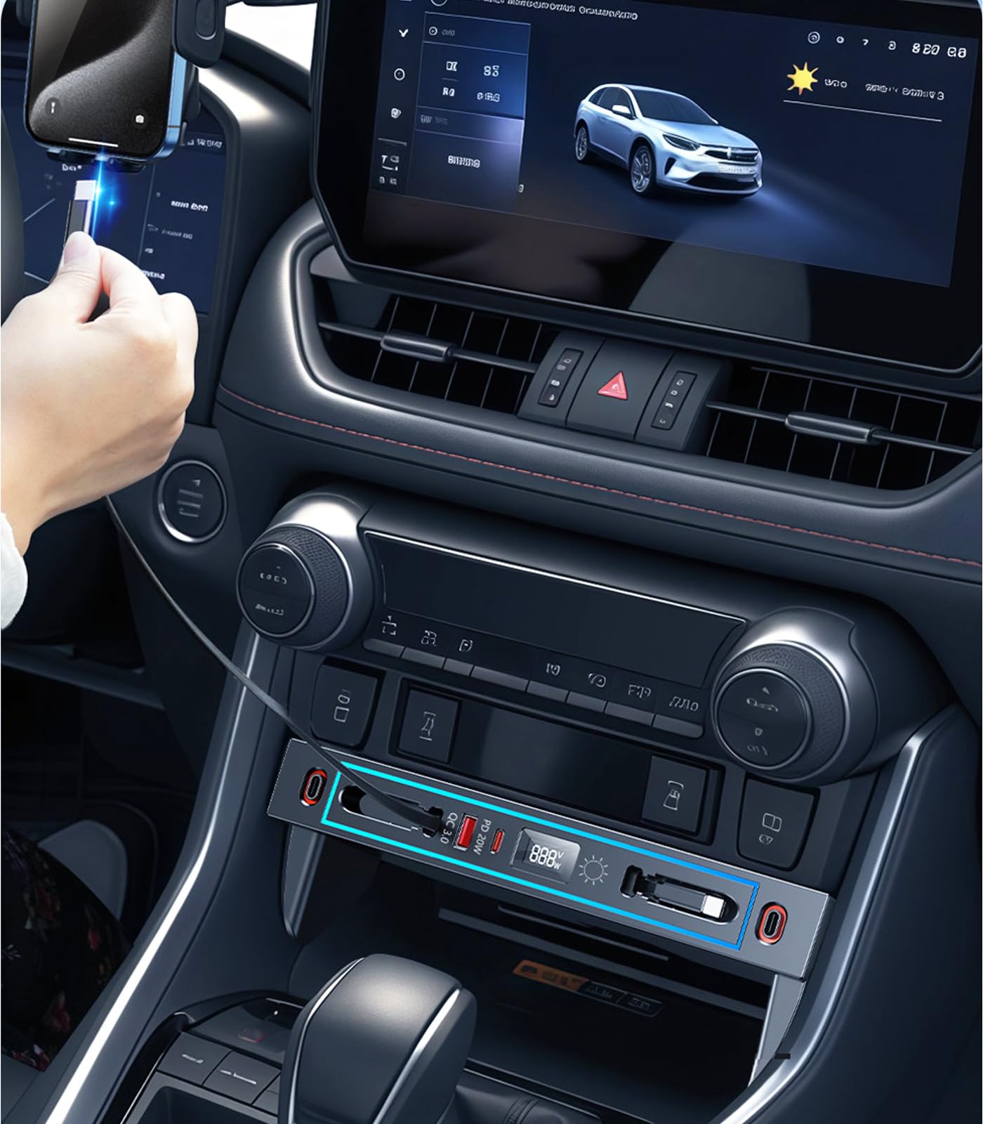 DICMKY clear view of ports and labels offering fast-charge convenience