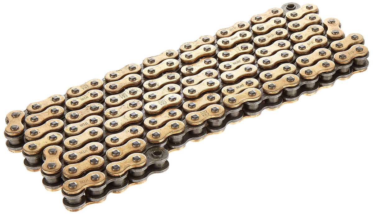 DID 520VX3GB-120 front packaging showing chain and label, durable finish