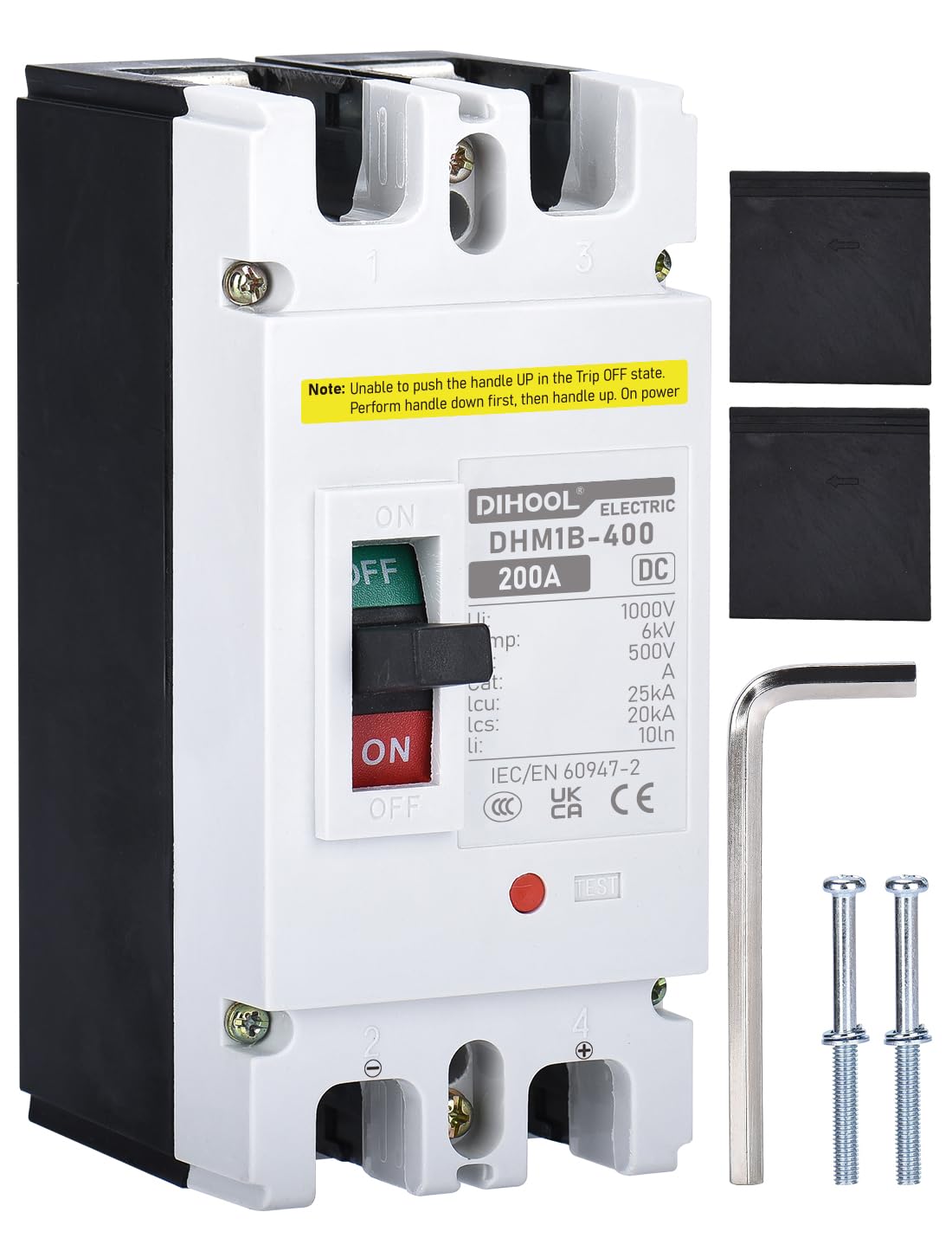 DIHOOL front view showing switch and compact design for easy access