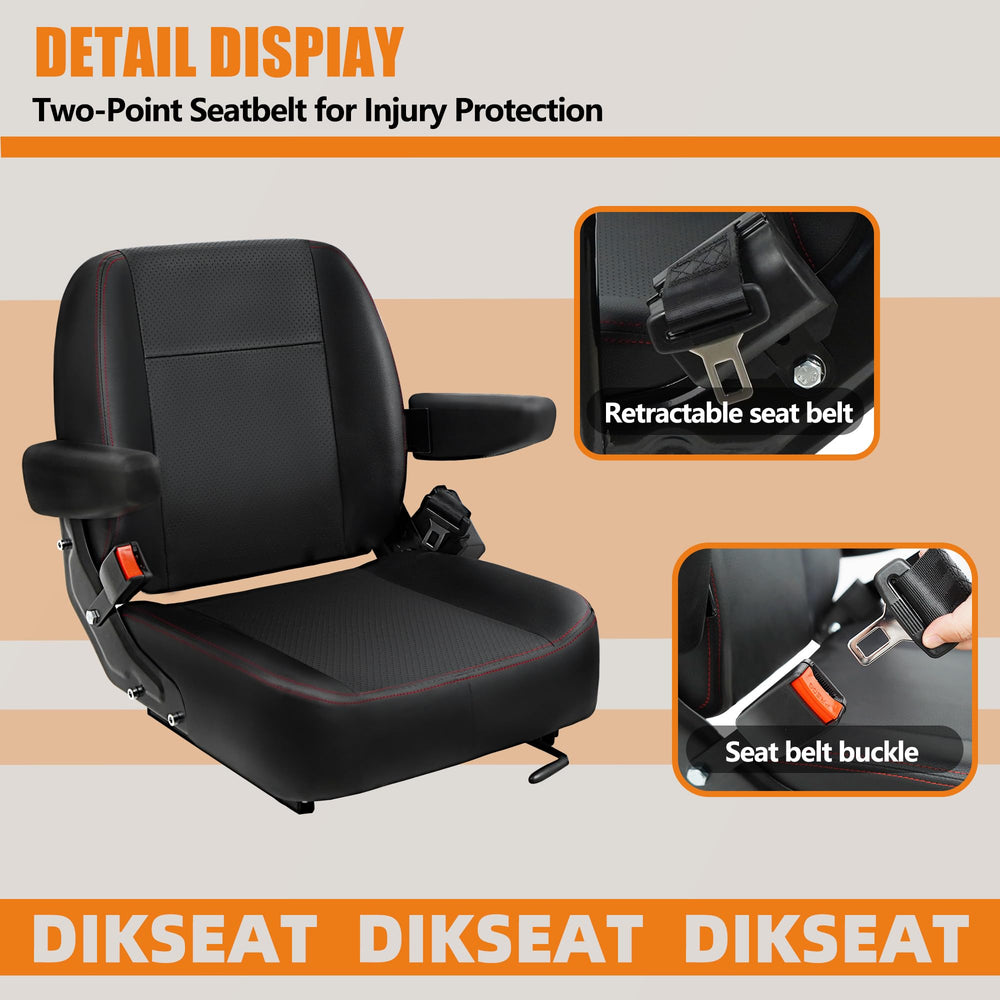 DIKSEAT close-up of PVC texture and foam padding for durability