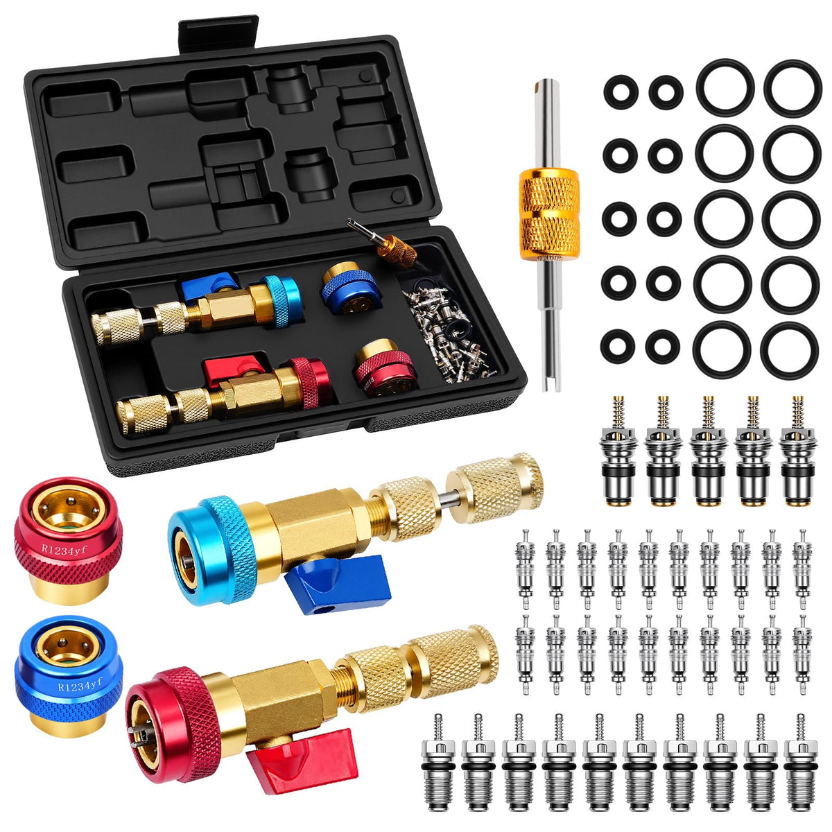DikTalk front packaging showing full 60-piece kit and organized case for quick identification