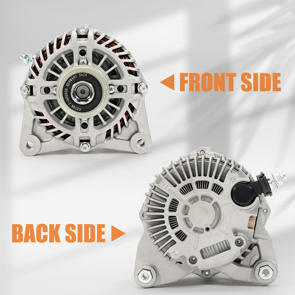 Dilomber alternator next to ruler showing scale for correct fitment