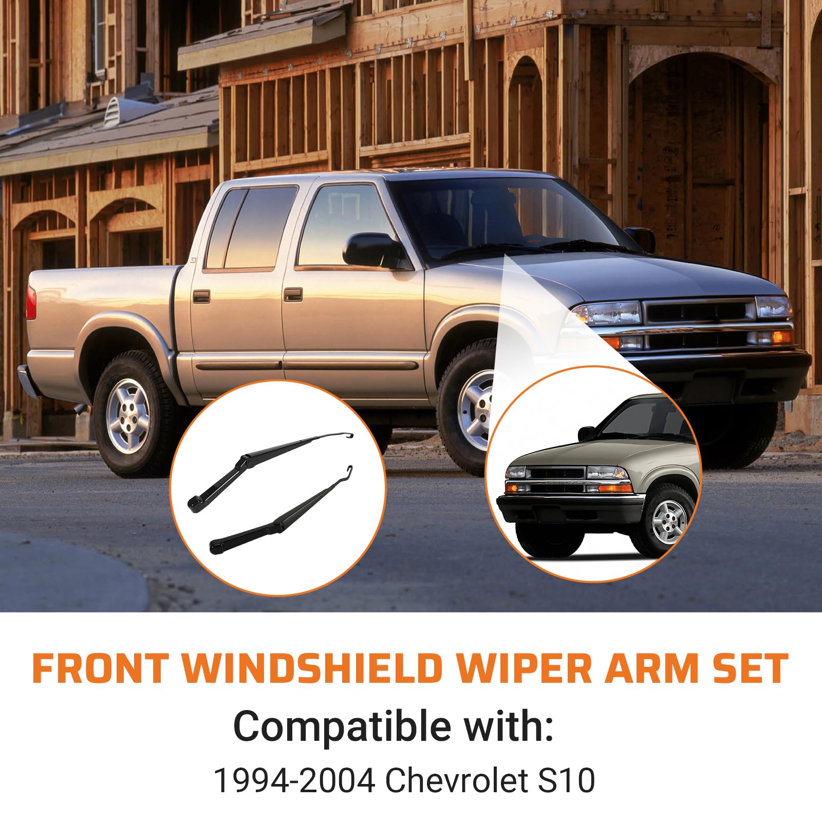 Dilomber passenger side wiper arm close-up highlighting correct blade attachment