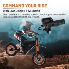 Dilomber throttle mounted on handlebar demonstrating ergonomic placement