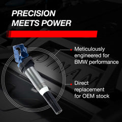 Dinan ignition coil side profile demonstrating compact design for easy installation