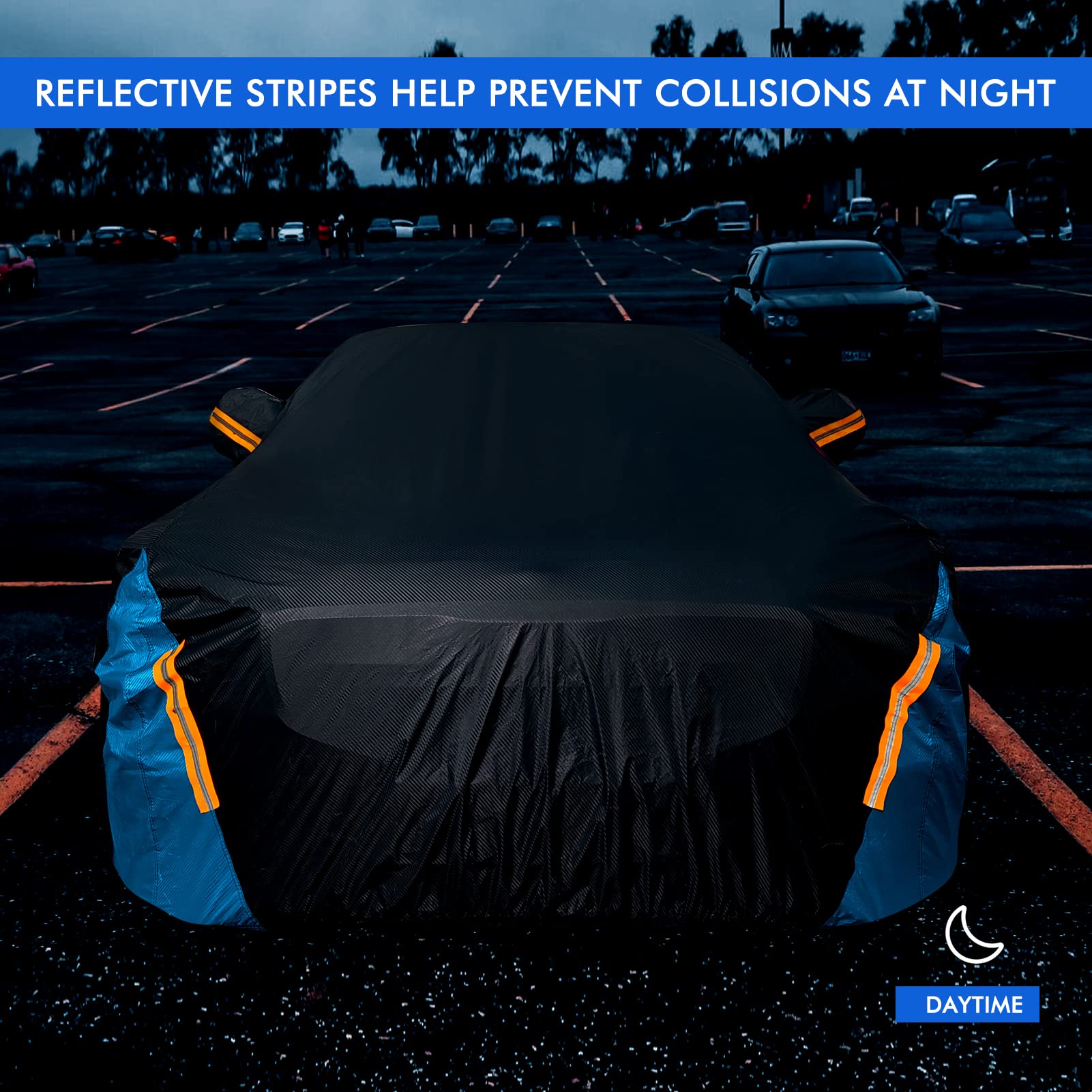 DINGHAO reflective strip lit at night improving vehicle visibility