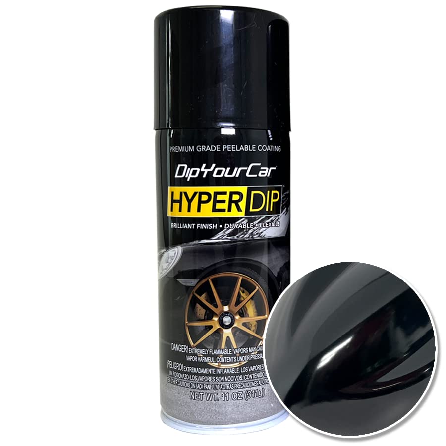 DipYourCar can of Piano Black Gloss showing label and glossy finish benefit